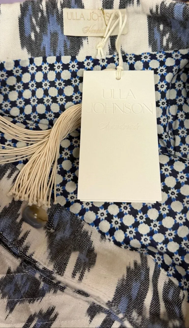Ulla Johnson Zina Quilted Wrap Miniskirt in Color: Celeste NWT Size 12